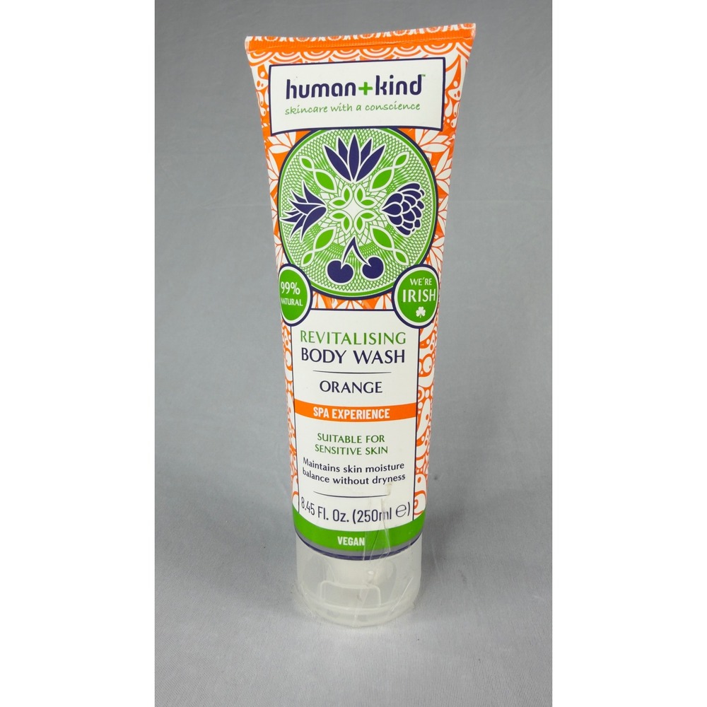 Human+Kind Revitalising Body Wash Orange Spa Experience 8.45 Fl Oz 250ml Vegan